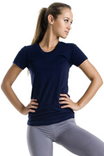 Sheer Jersey Short Sleeve Summer T (Navy)