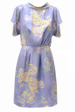Rose Storm Twisted Collar Dress