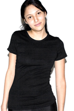 Sheer Jersey Short Sleeve Summer T (Black)
